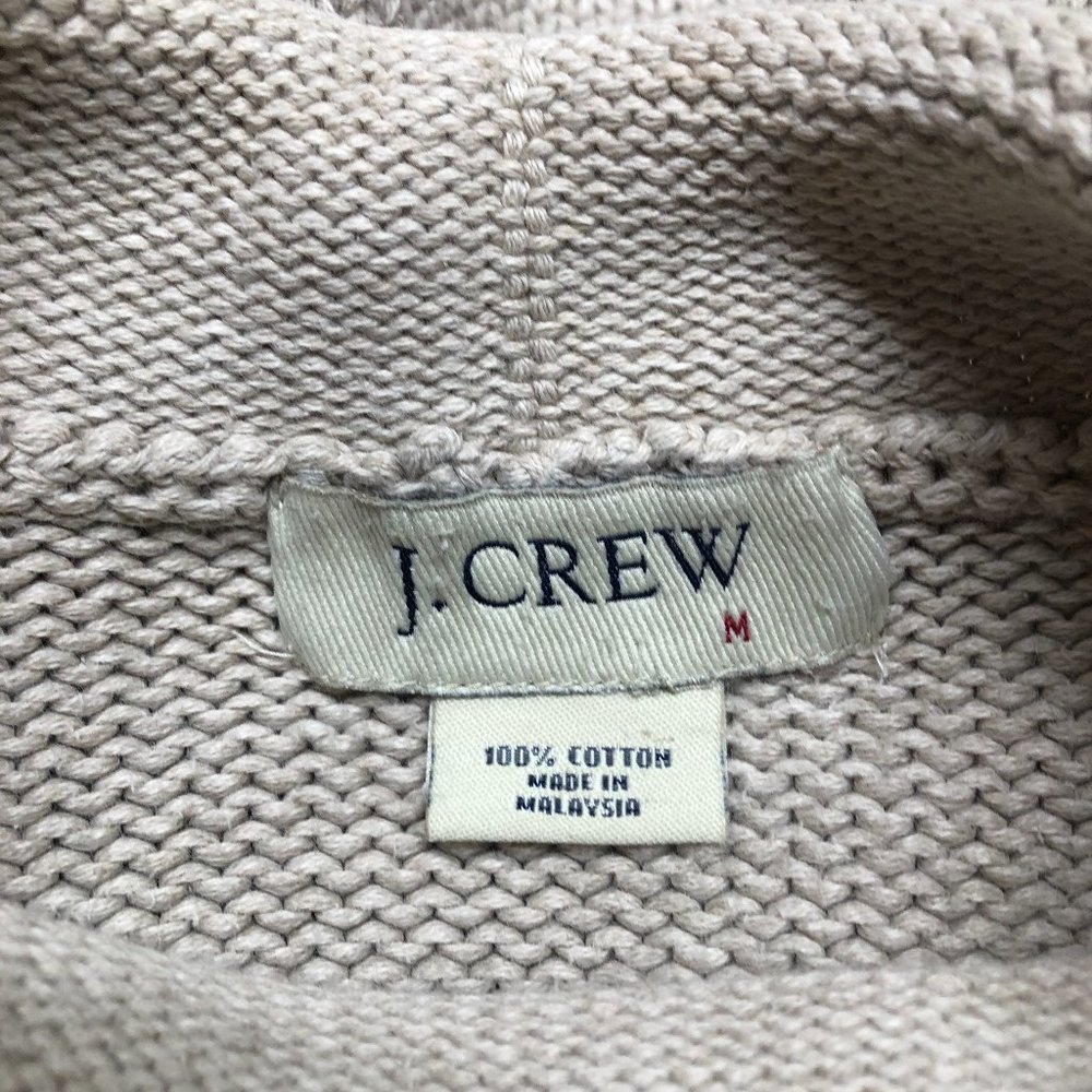 J. Crew Men's M Beige Sweater Roll Neck Oarsman - Picture 2 of 7